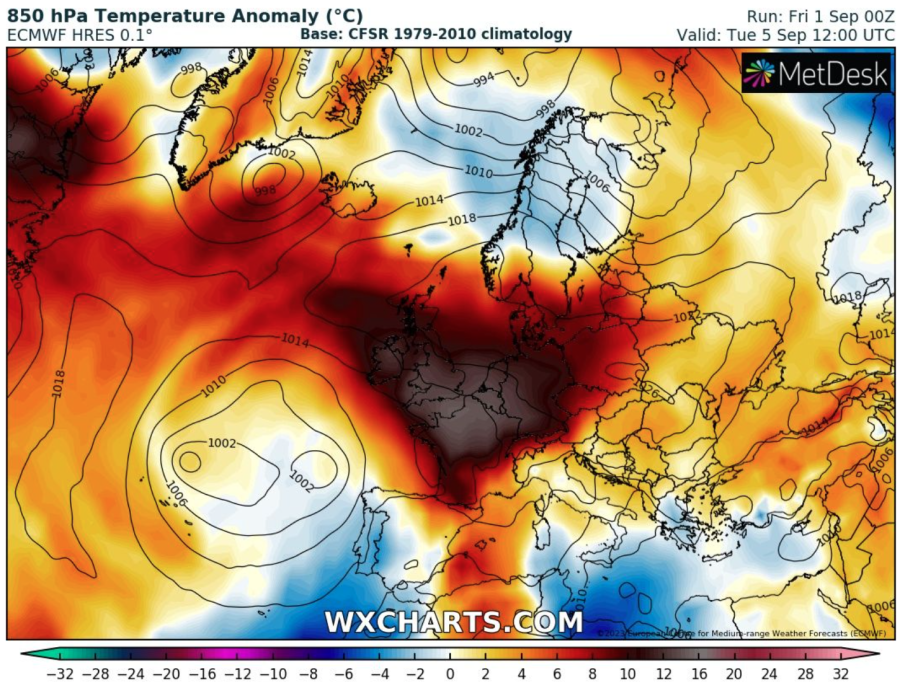 Térképeken mutatjuk, mikor kezdődik a következő hőhullám Nyugat-Európában